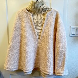 NWT Cozy Cream Turtleneck Sweater Cape